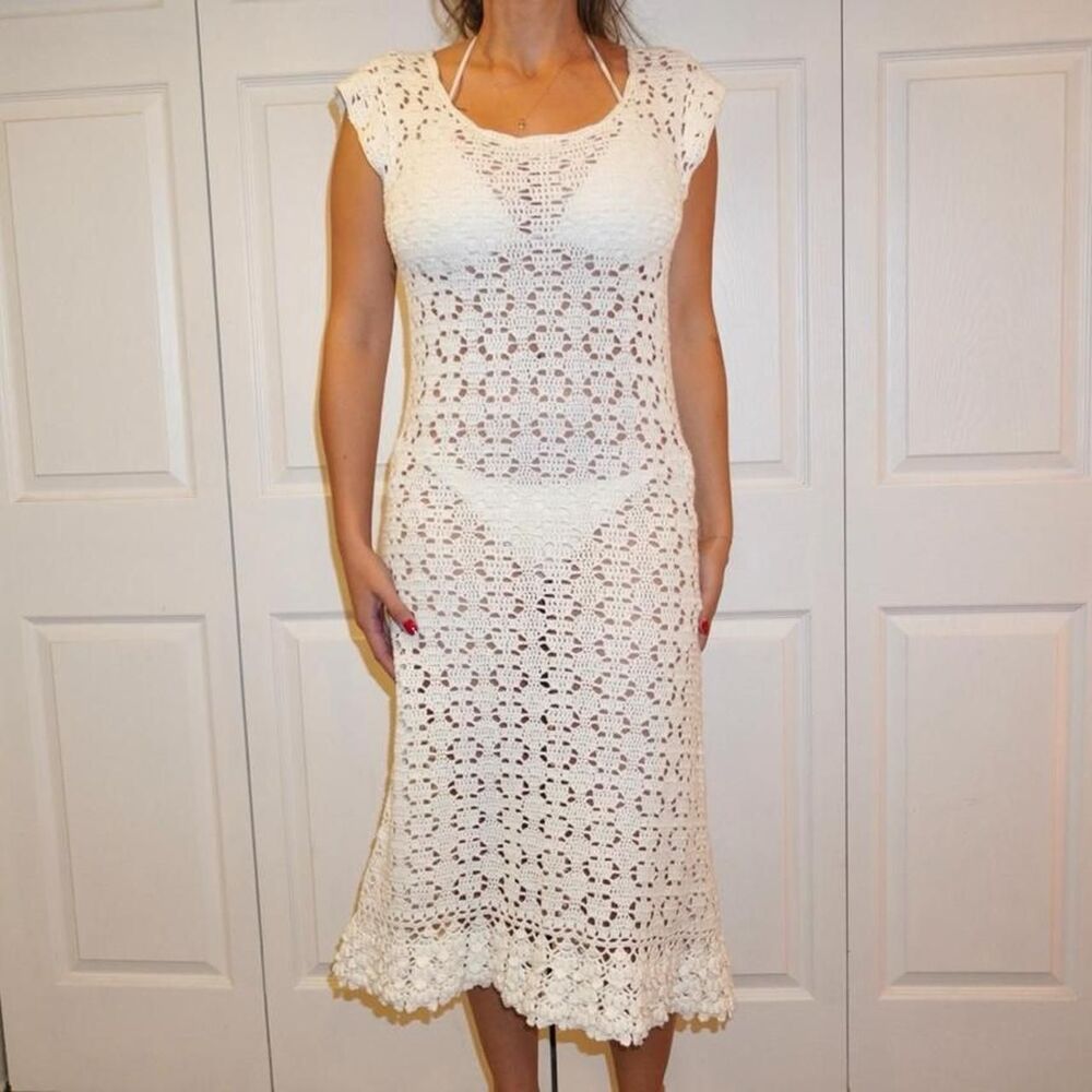 Anthropologie Women's White and Cream Dress